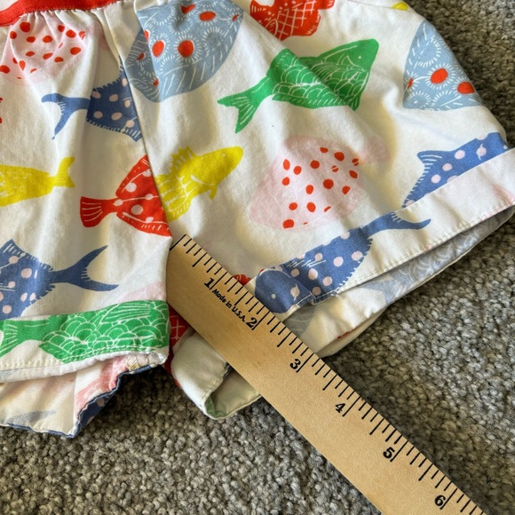 Mini boden shorts girls 4 rainbow fish primary playful summer casual vacation - Picture 10 of 10